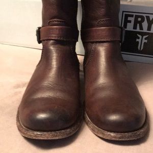 Frye Phillip Riding Boots Dk Brown 8.5 M